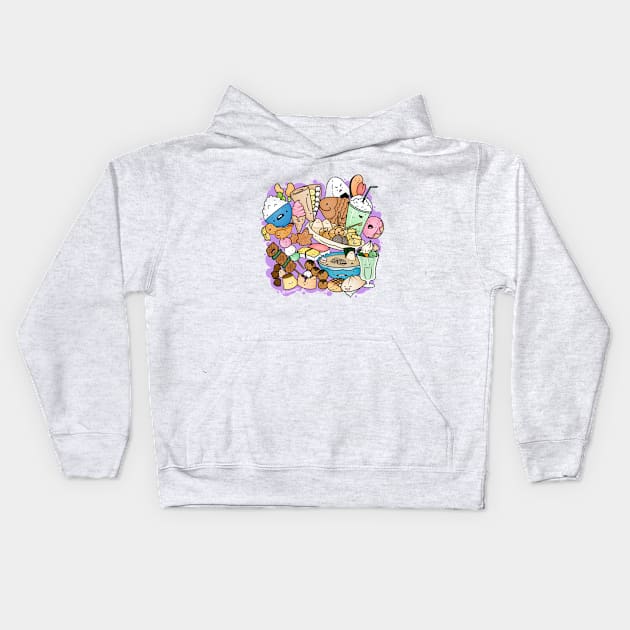 Japanese Food Kids Hoodie by ocamixn